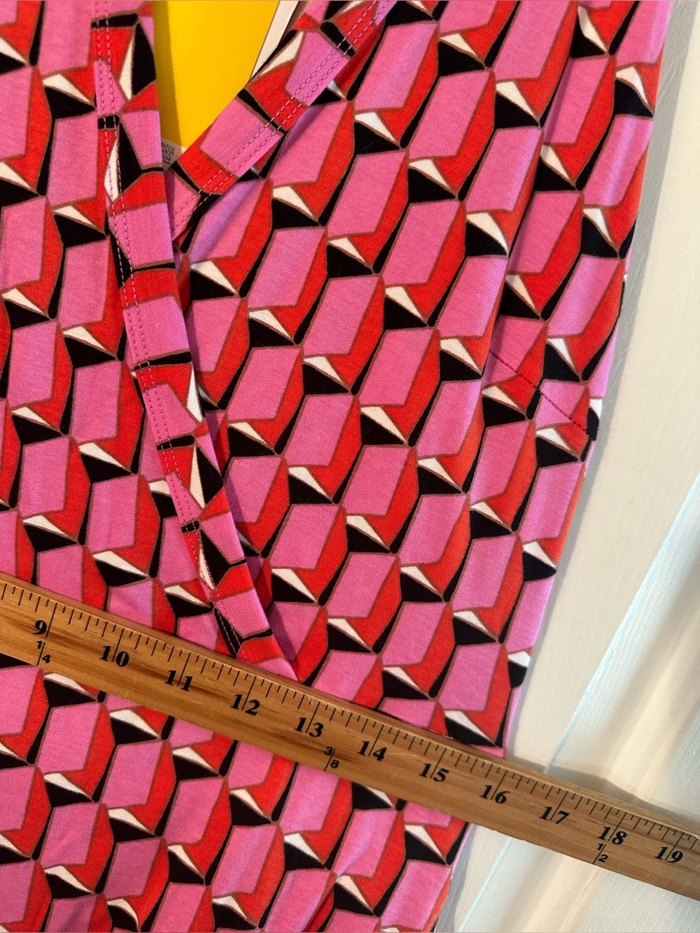 DIANE VON FURSTENBERG NWT Preppy Target Sleeveless Pink Modern Geo Jumpsuit S - Picture 12 of 14